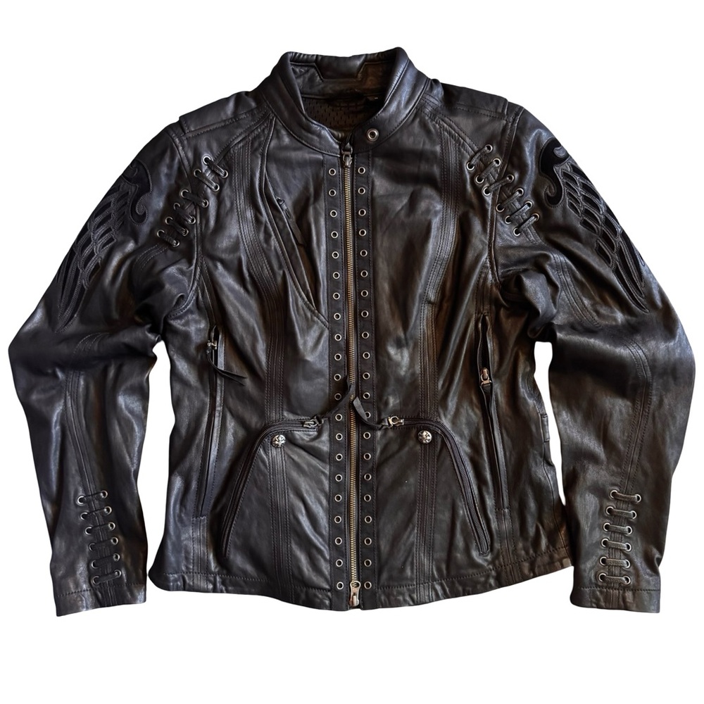 Harley-Davidson Sheepskin Leather Riding Jacket - Size M